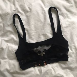 For Love & Lemons Clementine Dot Buckle Top Nior